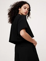 Oversized Lightweight Cotton Cropped T-Shirt