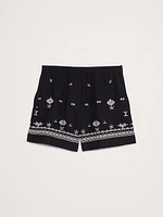 Embroidered TENCEL™-Linen Boxer Short