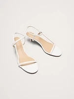 Terzo Leather Kitten-Heel Sandal