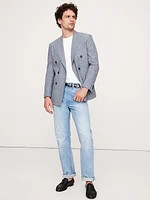 Cotton-Linen Double-Breasted Suit Jacket