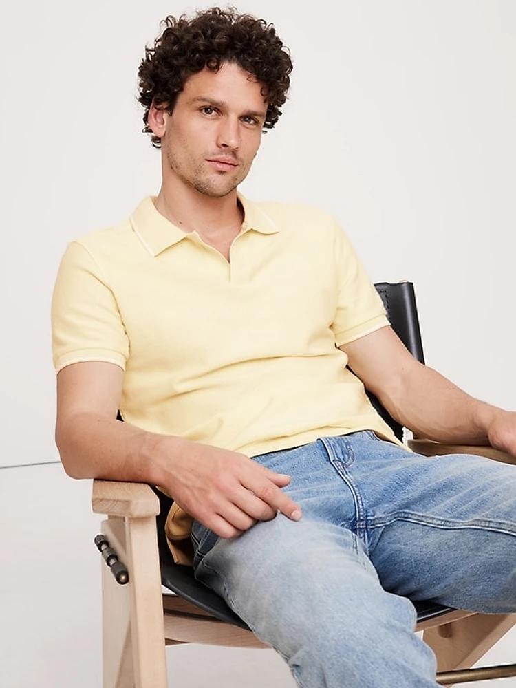 Zig-Zag Jacquard Polo