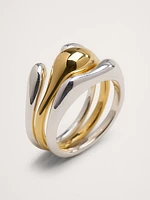 O-Ring Sculpted Ring Set Of 3