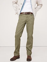 Straight Linen-Cotton Traveler Pant