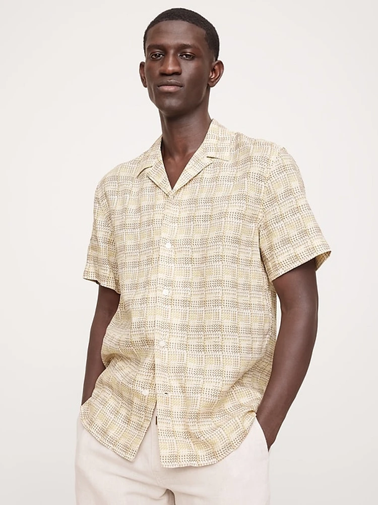 Standard-Fit Linen Resort Shirt