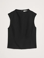 Everywhere Ponte Mock-Neck Top