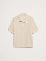 Waffle-Knit Polo