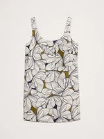 Linen Scoop-Neck Shift Dress