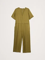 Viscose-Linen Wide-Leg Jumpsuit