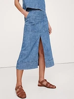 Denim Midi Skirt