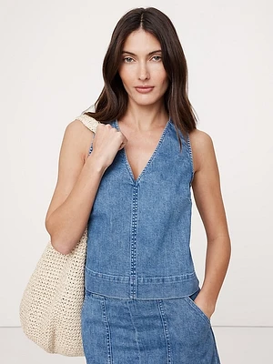 Denim Cross-Back Tank