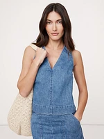 Denim Cross-Back Tank