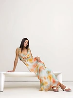 Twisted Shoulder Maxi Dress