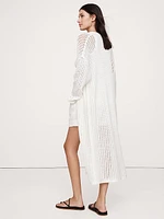 Oversized Cotton Crochet Duster Cardigan