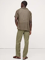 Italian Linen-Cotton Pull-On Pant