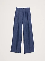 High-Rise Linen Wide-Leg Pant