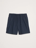 Poplin Pull-On Drawstring Short