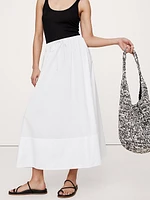 Cotton Poplin Maxi Skirt