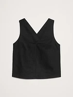 Linen Cross-Back Tank