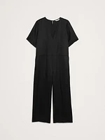 Viscose-Linen Wide-Leg Jumpsuit