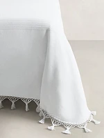 Tasseled-Fringe Cotton Coverlet