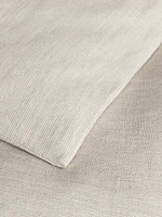 Textured-Stripe Linen Duvet Cover