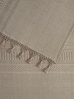 Tasseled-Fringe Cotton Coverlet