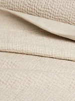Hand-Stitched Cotton-Cashmere Quilt
