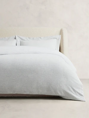 Thin-Stripe Linen Duvet Cover