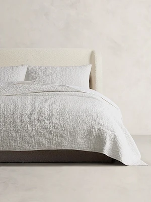 Hand-Stitched Abstract Silk Quilt