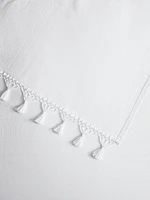 Tasseled-Fringe Cotton Coverlet