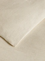 Thin-Stripe Linen Duvet Cover