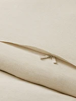 Thin-Stripe Linen Duvet Cover