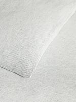 Thin-Stripe Linen Duvet Cover