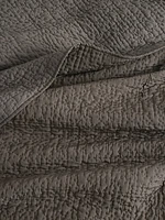 Hand-Stitched Abstract Silk Quilt