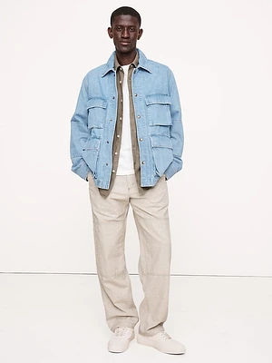 Relaxed Hemp-Cotton Pull-On Pant