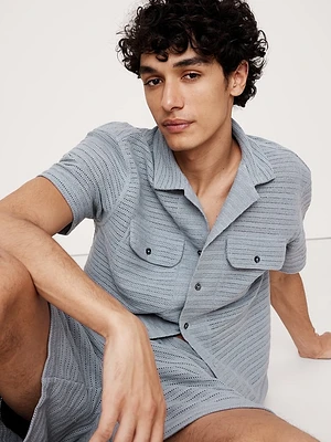 Herringbone Jacquard Resort Shirt