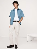 Relaxed-Fit Denim Short-Sleeve Shirt