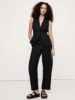 High-Rise Barrel Tencel™-Linen Pant