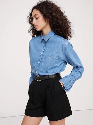 Soho High-Rise Linen 4" Short