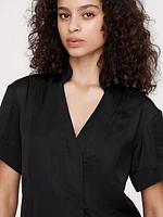 Satin Short-Sleeve Shirt