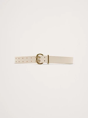 Leather Double-Punch Waist Belt