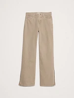 The Icon Classic Mid-Rise Wide-Leg Split-Hem Jean