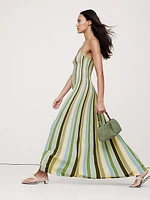 Sculpted Stripe Maxi Dress