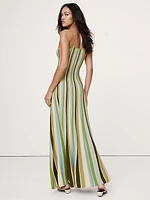 Sculpted Stripe Maxi Dress