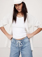 Loose Drawstring Jean