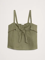 Linen Tie-Front Tank