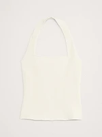 Sculpted Square-Neck Halter Top