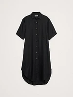 Linen Asymmetrical Shirt Dress