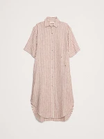 Linen Asymmetrical Shirt Dress