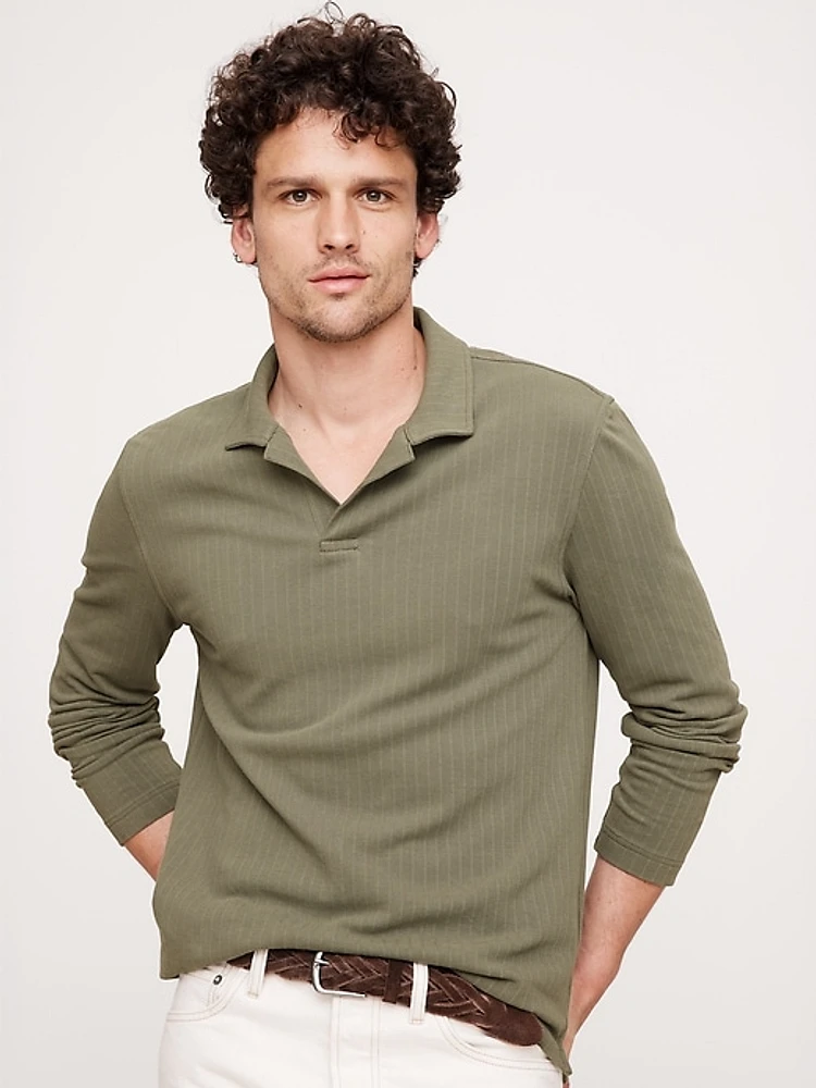 Slim French Terry Polo